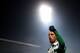 Slimani celebrates for Sporting.