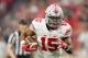 GLENDALE, AZ - JANUARY 01: Running back Ezekiel Elliott #15 of the Ohio State Buckeyes rushes the football during the first half of the BattleFrog Fiesta Bowl against the Notre Dame Fighting Irish at University of Phoenix Stadium on January 1, 2016 in Gl
