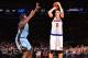 NEW YORK,NY - FEBRUARY 5: Kristaps Porzingis #6 of the New York Knicks shoots the ball against the Memphis Grizzlies at Madison Square Garden on February 5, 2016 in New York,New York NOTE TO USER: User expressly acknowledges and agrees that, by downloadin