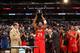 LOS ANGELES, CA - FEBRUARY 20: Kobe Bryant #24 of the Western Conference All-Stars holds his MVP trophy presented by KIA after the 2011 NBA All-Star Game on February 20, 2011 at the Staples Center in Los Angeles, California. NOTE TO USER: User expressly a