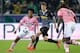 (L-R) Juan Cuadrado of Juventus, Andreas Christensen of Borussia Monchengladbach during the UEFA Champions League group D match between Borussia Mönchengladbach and Juventus Turin on November 03, 2015 at Borussia-Park in Monchengladbach, Germany.(Photo by