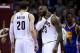 Timofey Mozgov and LeBron James