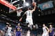 MINNEAPOLIS, MN - FEBRUARY 8: Zach LaVine #8 of the Minnesota Timberwolves goes for the dunk against the New Orleans Pelicans during the game on February 8, 2016 at Target Center in Minneapolis, Minnesota. NOTE TO USER: User expressly acknowledges and agr