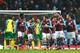 BIRMINGHAM, ENGLAND - FEBRUARY 06: Joleon Lescott (2nd R) of Aston Villa celebrates scoring his team's first goal with his team mates during the Barclays Premier League match between Aston Villa and Norwich City at Villa Park on February 6, 2016 in Birmi