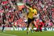 LIVERPOOL, ENGLAND - SEPTEMBER 26: Rudy Gestede of Aston Villa celebrates scoring his team's second goal during the Barclays Premier League match between Liverpool and Aston Villa at Anfield on September 26, 2015 in Liverpool, United Kingdom. (Photo by