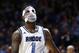 Feb 12, 2016; Kingston, RI, USA; Rhode Island Rams guard Jarvis Garrett (1) looks at the scoreboard during the first half of a game against the Dayton Flyers at Thomas M. Ryan Center. Mandatory Credit: Mark L. Baer-USA TODAY Sports