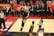TORONTO, ON - FEBRUARY 12: Kristaps Porzingis #6 of the World Team goes for the dunk against the USA Team during the BBVA Compass Rising Stars Challenge as part of the 2016 NBA All Star Weekend on February 12, 2016 at Air Canada Centre in Toronto, Ontario