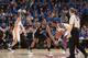OAKLAND, CA - JANUARY 25: Harrison Barnes #40 of the Golden State Warriors handles the ball against Kawhi Leonard #2 of the San Antonio Spurs on January 25, 2016 at ORACLE Arena in Oakland, California. NOTE TO USER: User expressly acknowledges and agrees