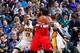 INDIANAPOLIS, IN - JANUARY 15: Nene Hilario #42 of the Washington Wizards handles the ball against Ian Mahinmi #28 of the Indiana Pacers during the game at Bankers Life Fieldhouse on January 15, 2016 in Indianapolis, Indiana. Washington defeated Indiana 1