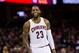 CLEVELAND, OH - FEBRUARY 8: LeBron James #23 of the Cleveland Cavaliers pauses on the court during the first half against the Sacramento Kings at Quicken Loans Arena on February 8, 2016 in Cleveland, Ohio. The Cavaliers defeated the Kings 120-100. NOTE TO
