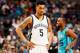CHARLOTTE, NC - DECEMBER 26: Courtney Lee #5 of the Memphis Grizzlies looks on during the game against the Charlotte Hornets on December 26, 2015 at Time Warner Cable Arena in Charlotte, North Carolina. NOTE TO USER: User expressly acknowledges and agrees