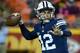 KANSAS CITY, MO - NOVEMBER 14: Quarterback Tanner Mangum #12 of the Brigham Young Cougars passes against the Missouri Tigers in the first quarter at Arrowhead Stadium on November 14, 2015 in Kansas City, Missouri. (Photo by Ed Zurga/Getty Images)