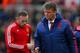 STOKE ON TRENT, ENGLAND - DECEMBER 26: Louis van Gaal, manager of Manchester United speaks with Wayne Rooney of Manchester United during the Barclays Premier League match between Stoke City and Manchester United at Britannia Stadium on December 26, 2015