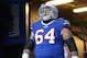 ORCHARD PARK, NY - JANUARY 3: Richie Incognito #64 of the Buffalo Bills walks out onto the field through the tunnel before the start of the game against the New York Jets during NFL game action at Ralph Wilson Stadium on January 3, 2016 in Orchard Park, N