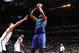 BROOKLYN, NY - FEBRUARY 21: Al Jefferson #25 of the Charlotte Hornets shoots the ball against the Brooklyn Nets on February 21, 2016 at Barclays Center in Brooklyn, New York. NOTE TO USER: User expressly acknowledges and agrees that, by downloading and o
