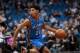 Jan 27, 2016; Minneapolis, MN, USA; Oklahoma City Thunder guard Cameron Payne (22) dribbles in the second quarter against the Minnesota Timberwolves at Target Center. Mandatory Credit: Brad Rempel-USA TODAY Sports