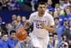 Feb 6, 2016; Lexington, KY, USA; Kentucky Wildcats guard Jamal Murray (23) dribbles the ball against the Florida Gators at Rupp Arena. Kentucky defeated Florida 80-61. Mandatory Credit: Mark Zerof-USA TODAY Sports