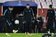 LONDON, ENGLAND - FEBRUARY 22: Lionel Messi (L) is watched by team mates Luis Suarez (C) and Neymar (R) during a FC Barcelona training session ahead of their UEFA Champions League round of 16 first leg match against Arsenal at the Emirates Stadium on Feb