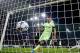 MOENCHENGLADBACH, GERMANY - SEPTEMBER 30: Sergio Aguero (L) of Manchester City watches the ball after team mate Nicolas Otamendi scores the first goal past Yann Sommer of Borussia Monchengladbach during the UEFA Champions League Group D match between VfL