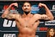 LAS VEGAS, NV - DECEMBER 05: Brendan Schaub poses on the scale after weighing in during the UFC 181 weigh-in inside the Mandalay Bay Events Center on December 5, 2014 in Las Vegas, Nevada. (Photo by Josh Hedges/Zuffa LLC/Zuffa LLC via Getty Images)