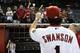 PHOENIX, AZ - JULY 20: Dansby Swanson of the Arizona Diamondbacks, the first overall pick in the 2015 Major League Baseball draft, signs autographs prior to a game against the Miami Marlins at Chase Field on July 20, 2015 in Phoenix, Arizona. (Photo by