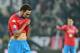 Napoli's forward from Argentina Gonzalo Higuain reacts during the Italian Serie A football match Juventus Vs Napoli on February 13, 2016 at the 'Juventus Stadium' in Turin. / AFP / GIUSEPPE CACACE (Photo credit should read GIUSEPPE CACACE/AFP/Gett