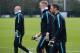 MANCHESTER, ENGLAND - FEBRUARY 26: Willy Caballero, Joe Hart and Richard Wright of Manchester City during a training session at the Manchester City Football Academy on February 26, 2016 in Manchester, United Kingdom. (Photo by Alex Livesey/Getty Images)