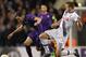 Eric Dier making a typically full-blooded challenge.