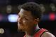 Feb 24, 2016; Toronto, Ontario, CAN; Toronto Raptors point guard Kyle Lowry (7) reacts to a call against the Minnesota Timberwolves at Air Canada Centre. The Raptors beat the Timberwolves 114-105. Mandatory Credit: Tom Szczerbowski-USA TODAY Sports