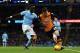 MANCHESTER, ENGLAND - DECEMBER 01: Bacary Sagna of Manchester City in action with Andrew Robertson of Hull City during the Capital One Cup Quarter Final match between Manchester City and Hull City at Etihad Stadium on December 1, 2015 in Manchester, Engla