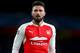 LONDON, ENGLAND - FEBRUARY 23 : Olivier Giroud of Arsenal with his shirt ripped during the UEFA Champions League match between Arsenal and Barcelona at the Emirates Stadium on February 23, 2016 in London, United Kingdom. (Photo by Catherine Ivill - AMA/