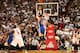 MIAMI, FL - FEBRUARY 24: Stephen Curry #30 of the Golden State Warriors hits a three point shot against the Miami Heat on February 24, 2016 at American Airlines Arena in Miami, Florida. NOTE TO USER: User expressly acknowledges and agrees that, by downlo