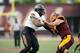 MOUNT PLEASANT, MI - SEPTEMBER 3: Emmanuel Ogbah #38 of the Oklahoma State Cowboys rushes against Ramadan Ahmeti #77 of the Central Michigan Chippewas at Kelly/Shorts Stadium on September 3, 2015 in Mount Pleasant, Michigan. Oklahoma State defeated Centra
