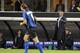 Mourinho shouts an instruction at Ibrahimovic from the Inter touchline.