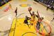 Draymond Green taking off.