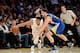 LOS ANGELES, CA - MARCH 6: Jordan Clarkson #6 of the Los Angeles Lakers breaks away from Klay Thompson #11 of the Golden State Warriors during the second half of the basketball game at Staples Center March 6, 2016, in Los Angeles, California. NOTE TO USER