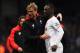 LONDON, ENGLAND - MARCH 06: Jurgen Klopp manager of Liverpool celebrates victory with winning goalscorer Christian Benteke of Liverpool after the Barclays Premier League match between Crystal Palace and Liverpool at Selhurst Park on March 6, 2016 in Lond