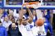 LEXINGTON, KY - MARCH 05: Marcus Lee #00 of the Kentucky Wildcats dunks the ball in the game against the LSU Tigers at Rupp Arena on March 5, 2016 in Lexington, Kentucky. (Photo by Andy Lyons/Getty Images)