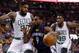 Mar 9, 2016; Boston, MA, USA; Memphis Grizzlies guard Tony Allen (9) drives the ball against Boston Celtics forward Jae Crowder (99) in the first half at TD Garden. Mandatory Credit: David Butler II-USA TODAY Sports