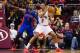 CLEVELAND, OH - FEBRUARY 22: Channing Frye #9 of the Cleveland Cavaliers posts up against Reggie Jackson #1 of the Detroit Pistons during the first half at Quicken Loans Arena on February 18, 2016 in Cleveland, Ohio. The Pistons defeated the Cavaliers 96-