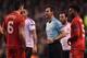 Referee Carlos Velasco Carballo gave out six yellow cards at Anfield on Thursday.