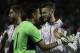 LEON, SPAIN - JUNE 11: Goalkeeper David de Gea (R) crosses with goalkeeper Keylor Navas (2ndL) of Costa Rica during the hand shaking prior to start the international friendly match between Spain and Costa Rica at Reino de Leon Stadium on June 11, 2015 in