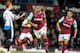 Payet celebrates against Newcastle.