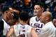 NASHVILLE, TENNESSEE - MARCH 11: Head coach Johnny Jones coaches Ben Simmons #25 and his teammates during the second half of an SEC Tournament Quarterfinal game against the University of Tennessee Volunteers at Bridgestone Arena on March 11, 2016 in Nash