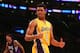 LOS ANGELES, CA - JANUARY 20: D'Angelo Russell #1 of the Los Angeles Lakers reacts during the NBA game against the Sacramento Kings at Staples Center on January 20, 2016 in Los Angeles, California. The Kings defeated the Lakers 112-93. NOTE TO USER: User