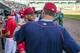 FT. MYERS, FL - FEBRUARY 29: Yoan Moncada #22 talks with manager John Farrell of the Boston Red Sox in an exhibition game against the Northeastern University Huskies on February 29, 2016 at jetBlue Park in Fort Myers, Florida . (Photo by Billie Weiss/Bo