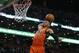 Mar 16, 2016; Boston, MA, USA; Oklahoma City Thunder guard Russell Westbrook (0) drives to the basket against the Boston Celtics in the first half at TD Garden. Mandatory Credit: David Butler II-USA TODAY Sports