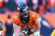 Jan 17, 2016; Denver, CO, USA; Denver Broncos center Matt Paradis (61) against the Pittsburgh Steelers during the AFC Divisional round playoff game at Sports Authority Field at Mile High. Mandatory Credit: Mark J. Rebilas-USA TODAY Sports