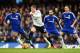 LONDON, ENGLAND - JANUARY 16: Ross Barkley (2nd L) of Everton controls the ball under pressure of John Mikel Obi (1st L), Cesc Fabregas (2nd R) and Nemanja Matic (1st R) of Chelsea during the Barclays Premier League match between Chelsea and Everton at S