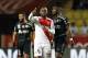 Monaco's Brazilian forward Vagner Love (L) celebrates after scoring a goal during the French L1 football match Monaco (ASM) vs Reims (SDR) on March 11, 2016 at the Louis II Stadium in Monaco. / AFP / VALERY HACHE (Photo credit should read VALERY